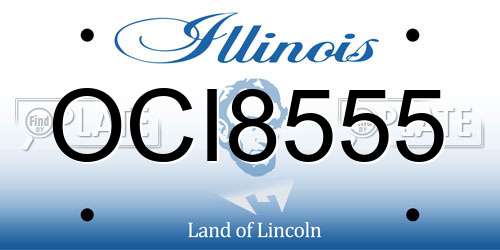 OCI8555 Illinois License Plate