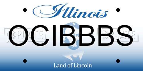 OCIBBBS Illinois License Plate