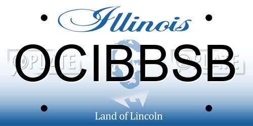 OCIBBSB Illinois License Plate