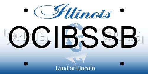 OCIBSSB Illinois License Plate
