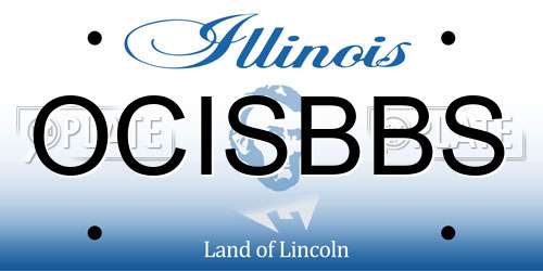 OCISBBS Illinois License Plate