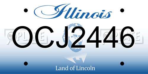 OCJ2446 Illinois License Plate
