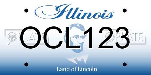 OCL123 Illinois License Plate
