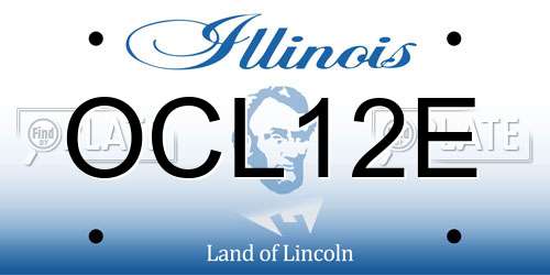 OCL12E Illinois License Plate