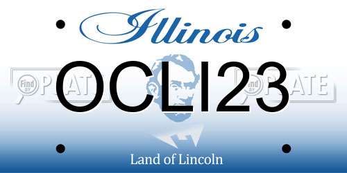OCLI23 Illinois License Plate