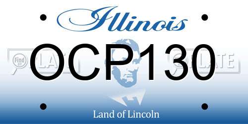 OCP130 Illinois License Plate