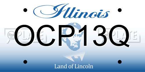 OCP13Q Illinois License Plate