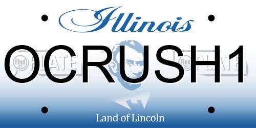 OCRUSH1 Illinois License Plate
