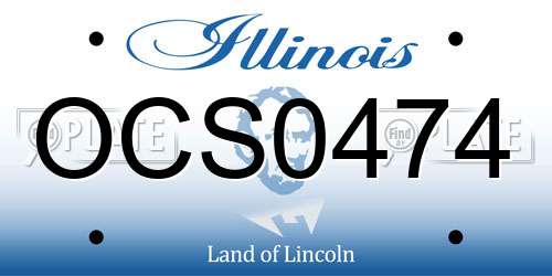 OCS0474 Illinois License Plate