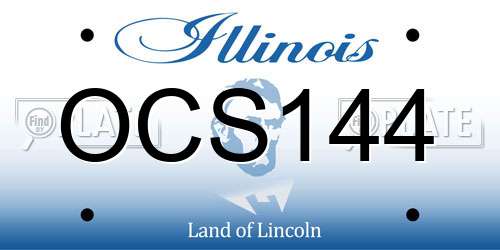 OCS144 Illinois License Plate