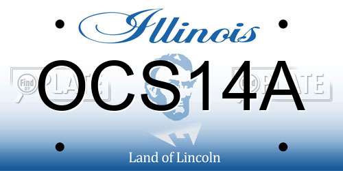 OCS14A Illinois License Plate