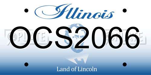 OCS2066 Illinois License Plate