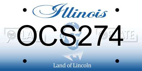 OCS274 Illinois License Plate