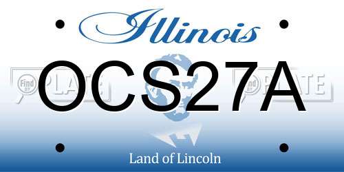 OCS27A Illinois License Plate