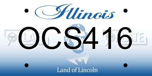 OCS416 Illinois License Plate