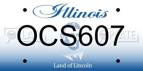 OCS607 Illinois License Plate