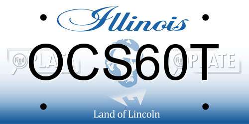 OCS60T Illinois License Plate