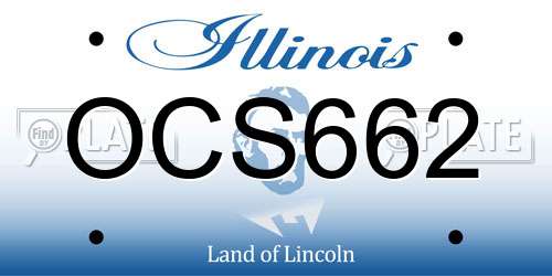 OCS662 Illinois License Plate