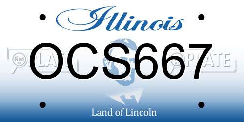 OCS667 Illinois License Plate