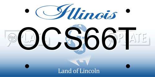 OCS66T Illinois License Plate