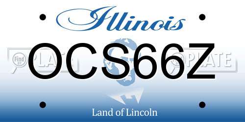 OCS66Z Illinois License Plate