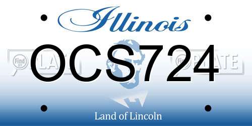 OCS724 Illinois License Plate