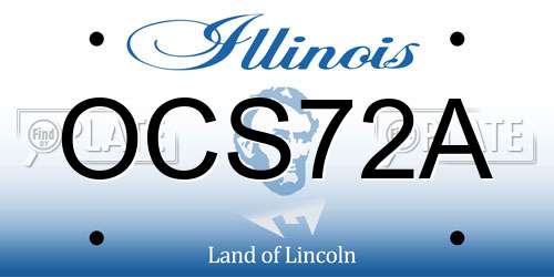 OCS72A Illinois License Plate