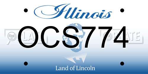 OCS774 Illinois License Plate
