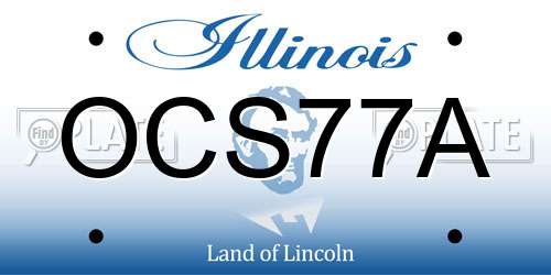 OCS77A Illinois License Plate