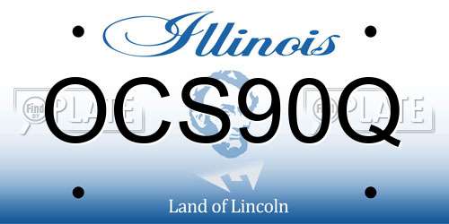 OCS90Q Illinois License Plate
