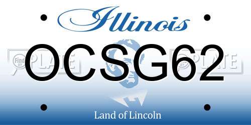 OCSG62 Illinois License Plate
