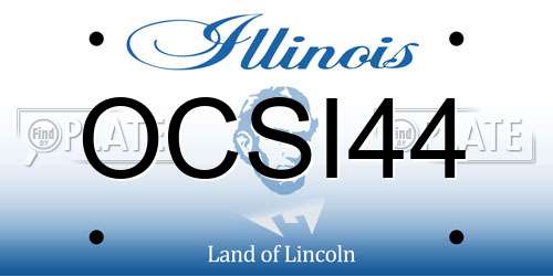 OCSI44 Illinois License Plate
