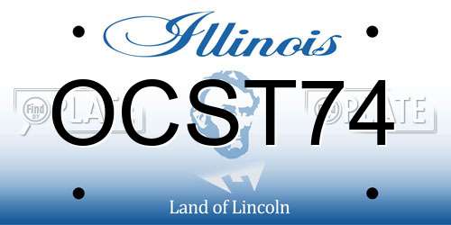 OCST74 Illinois License Plate
