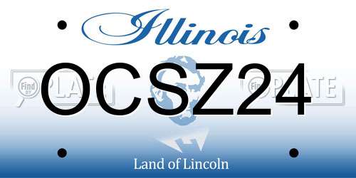 OCSZ24 Illinois License Plate