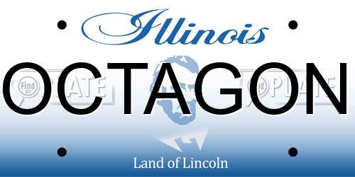 OCTAGON Illinois License Plate
