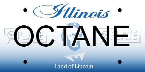 OCTANE Illinois License Plate