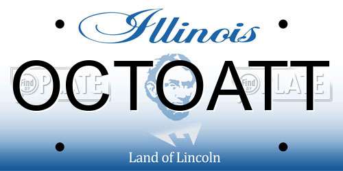 OCTOATT Illinois License Plate