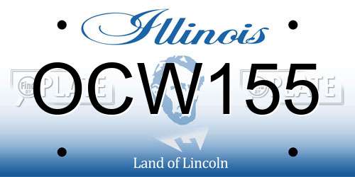 OCW155 Illinois License Plate