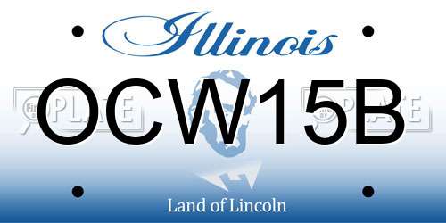 OCW15B Illinois License Plate