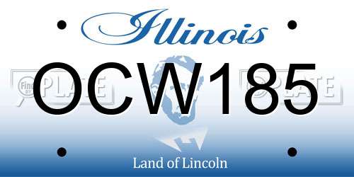 OCW185 Illinois License Plate