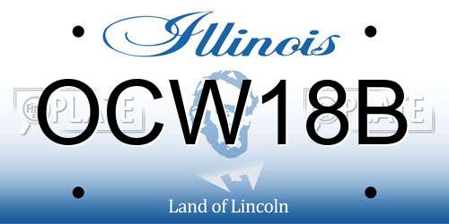 OCW18B Illinois License Plate