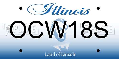 OCW18S Illinois License Plate