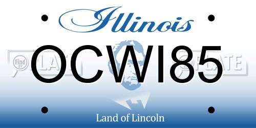 OCWI85 Illinois License Plate