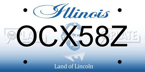 OCX58Z Illinois License Plate