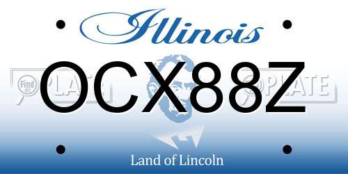 OCX88Z Illinois License Plate