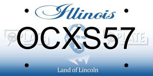 OCXS57 Illinois License Plate