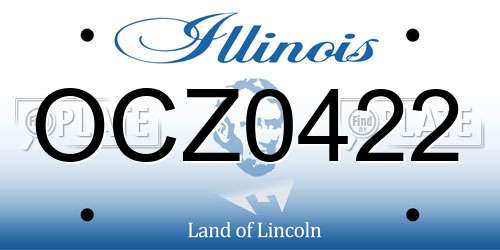 OCZ0422 Illinois License Plate