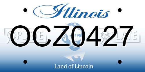 OCZ0427 Illinois License Plate