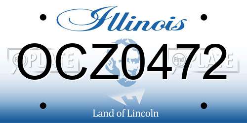 OCZ0472 Illinois License Plate