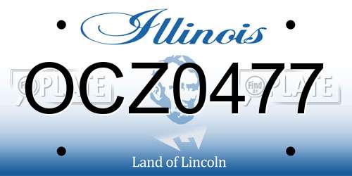 OCZ0477 Illinois License Plate